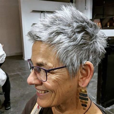 short hairstyles for fine hair over 60 with glasses|short hair glasses girl.